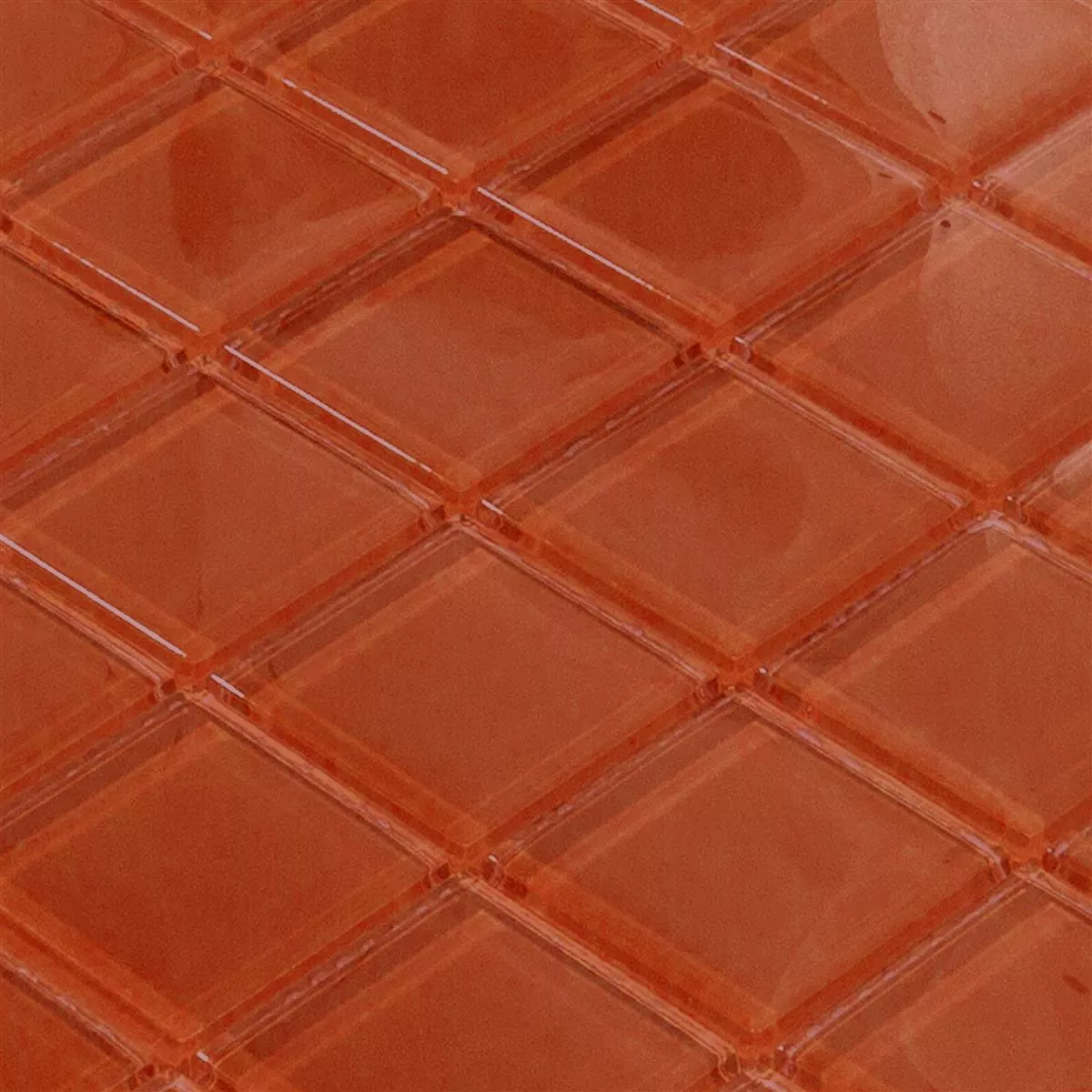 Sample Glass Mosaic Tiles Melmore Red