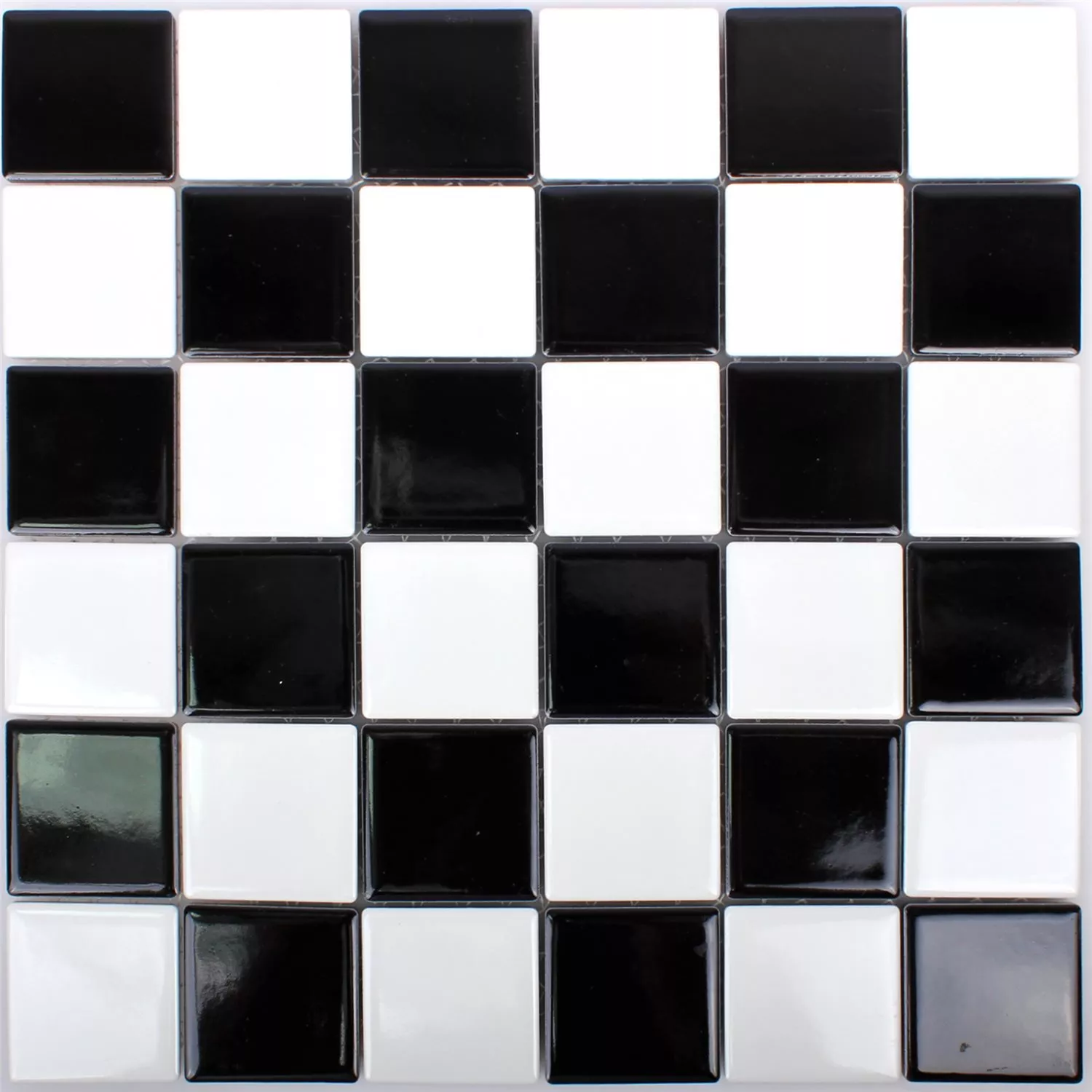 Sample Mosaic Tiles Ceramic Monte Carlo Black White