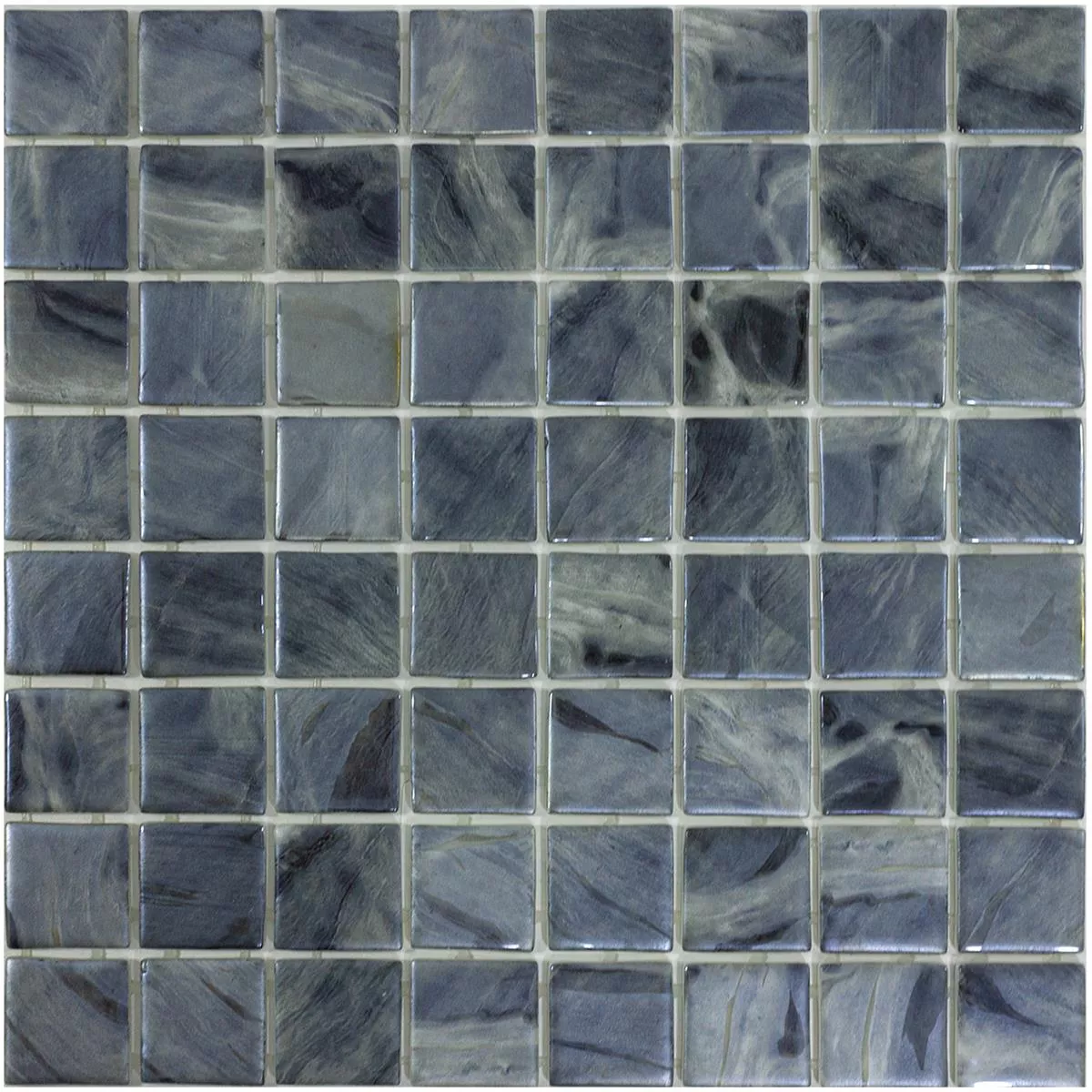 Glass Swimming Pool Mosaic Alassio Grey 38