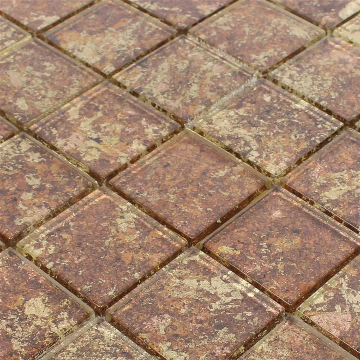 Sample Glass Mosaic Tiles Pueblo Rustic Yellow Orange