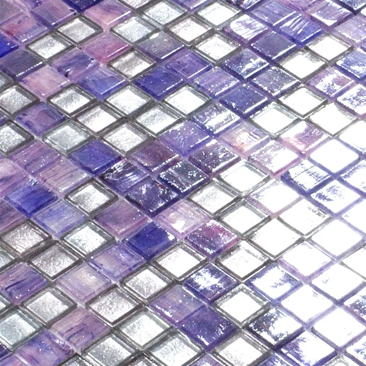 Sample Glass Mosaic Tiles Edessa Purple Mix