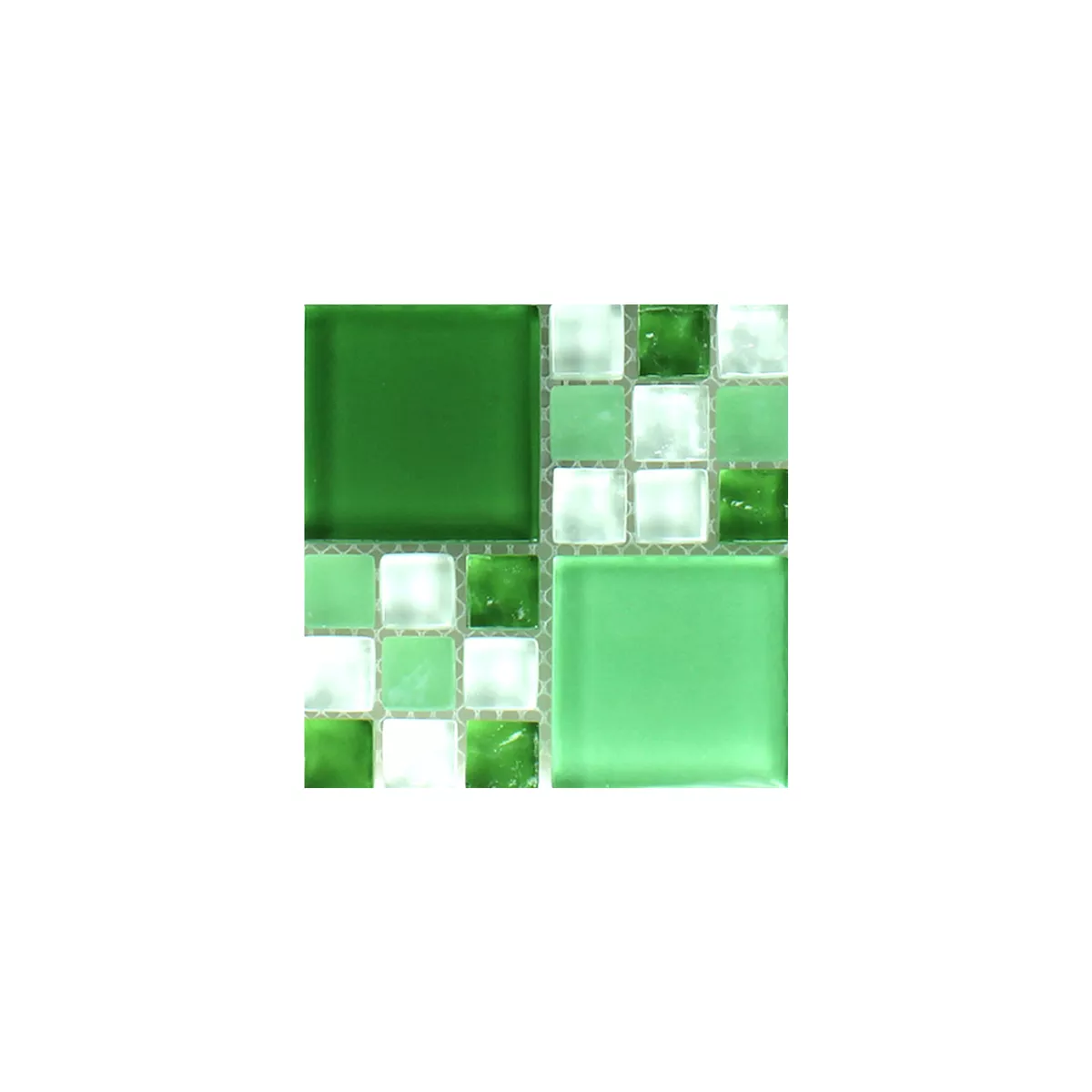 Sample Mosaic Tiles Glass Green Mix