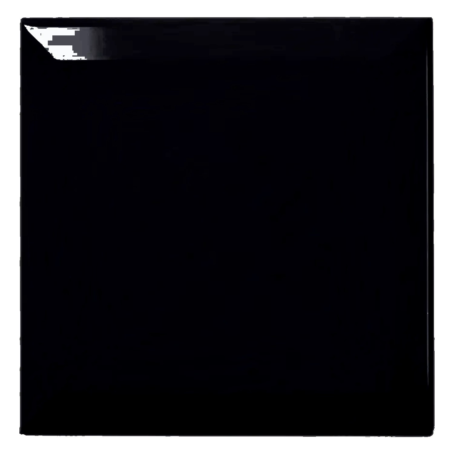 Metro tile Black Glossy 15x15 cm Facet Eris Negro