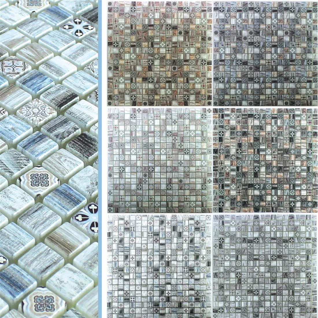 Glass Mosaic Wood Optic Tiles Vision