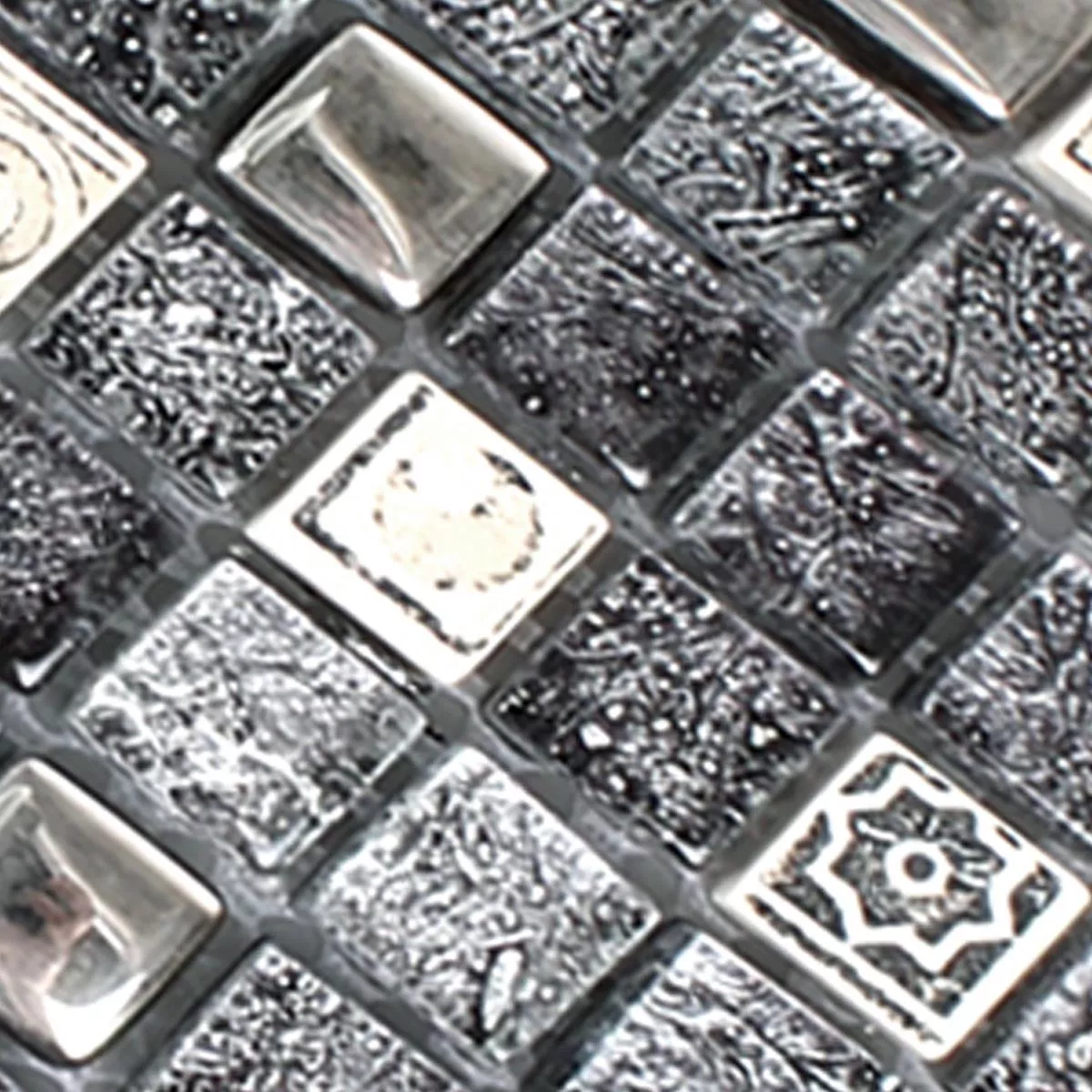 Sample Mosaic Tiles Filippos Glass Natural Stone Mix