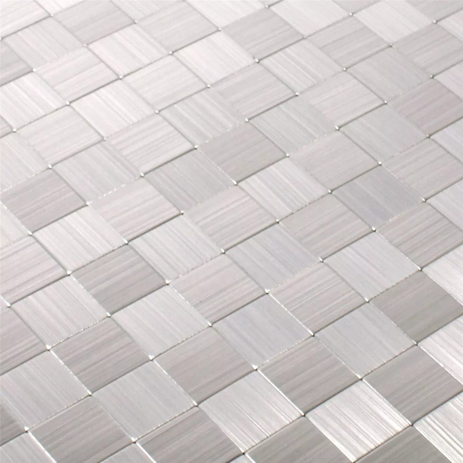 Sample Mosaic Tiles Metal Self Adhesive Mikros Silver Square 25