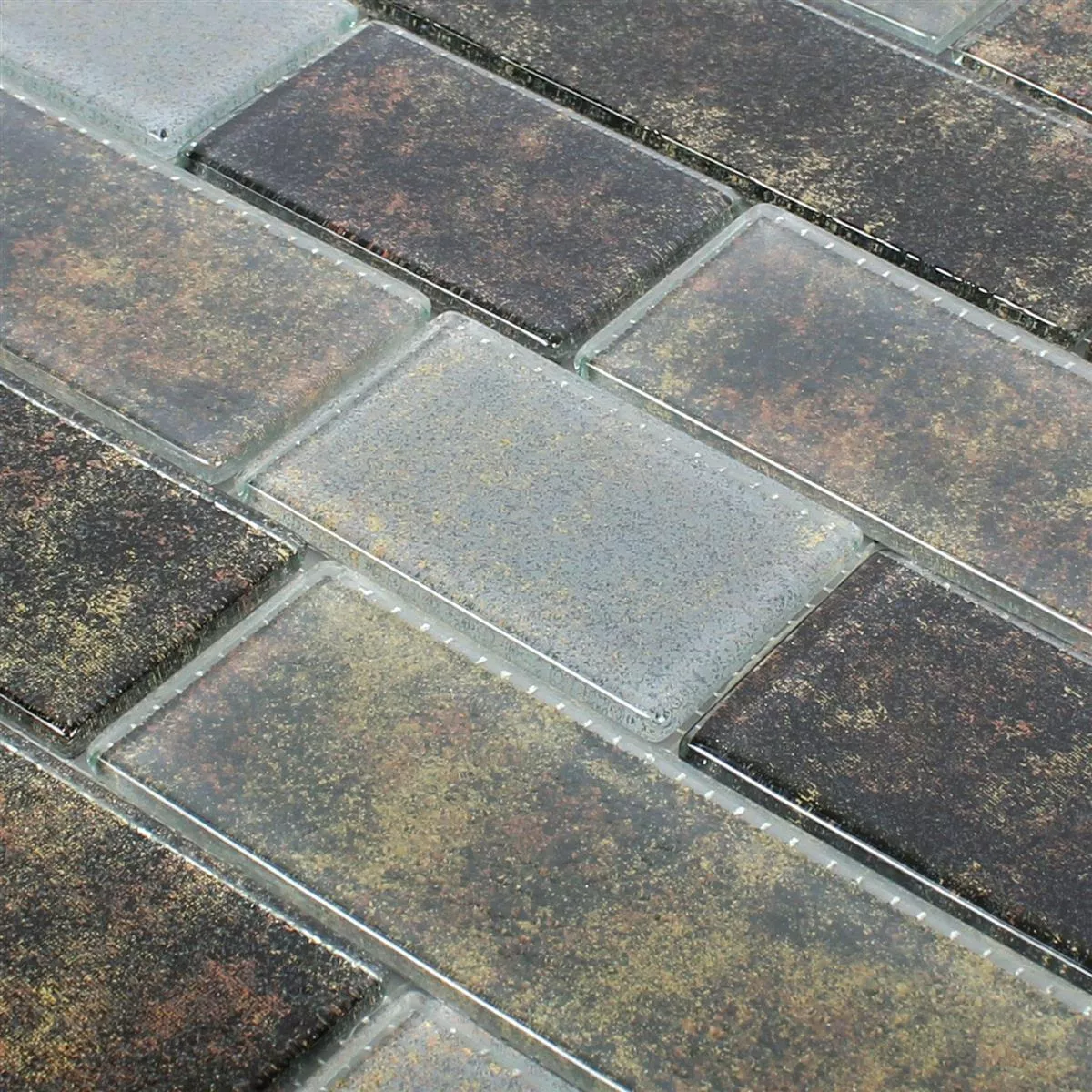 Glass Mosaic Tiles Richmond Rustik Black