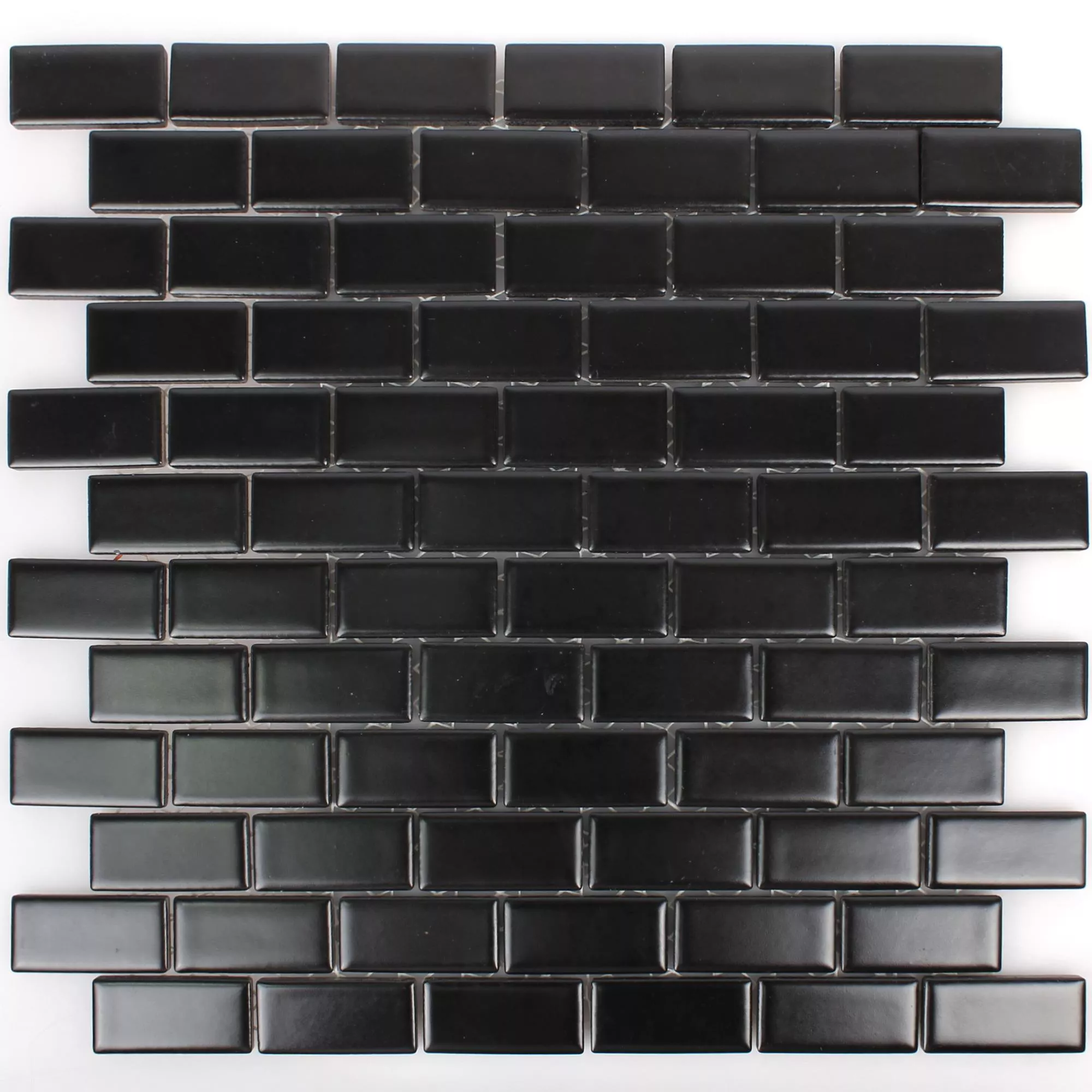 Sample Mosaic Tiles Ceramic Manila Black Mat