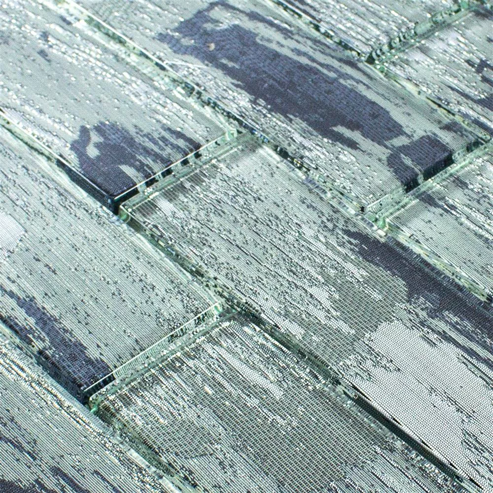 Sample Glass Mosaic Tiles Troja Silver