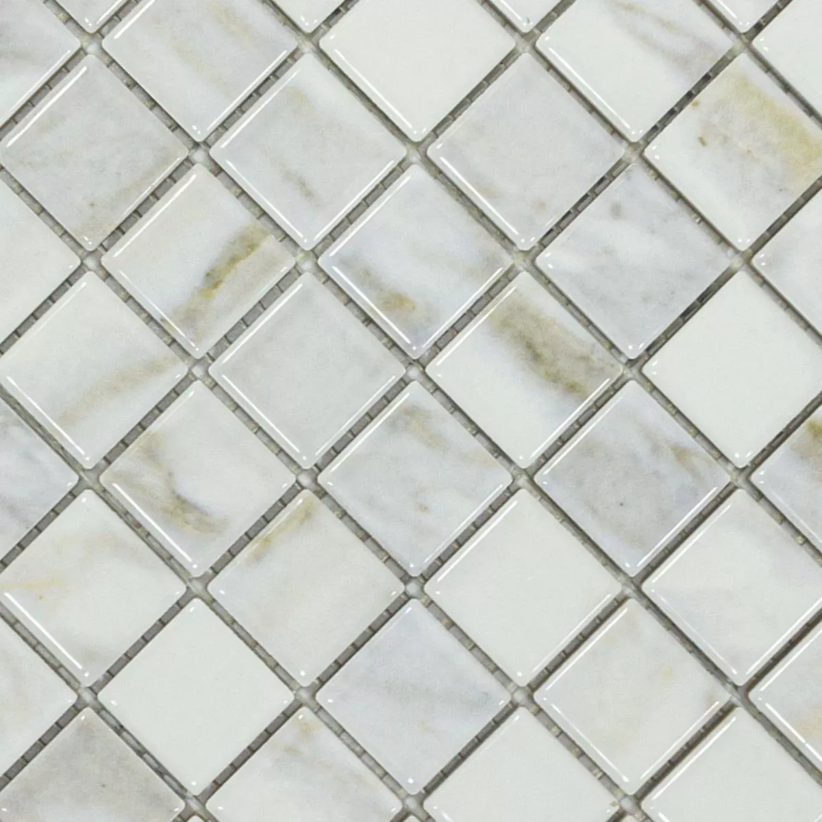 Ceramic Mosaic Tiles Elysium Marble Optic Blanc 23