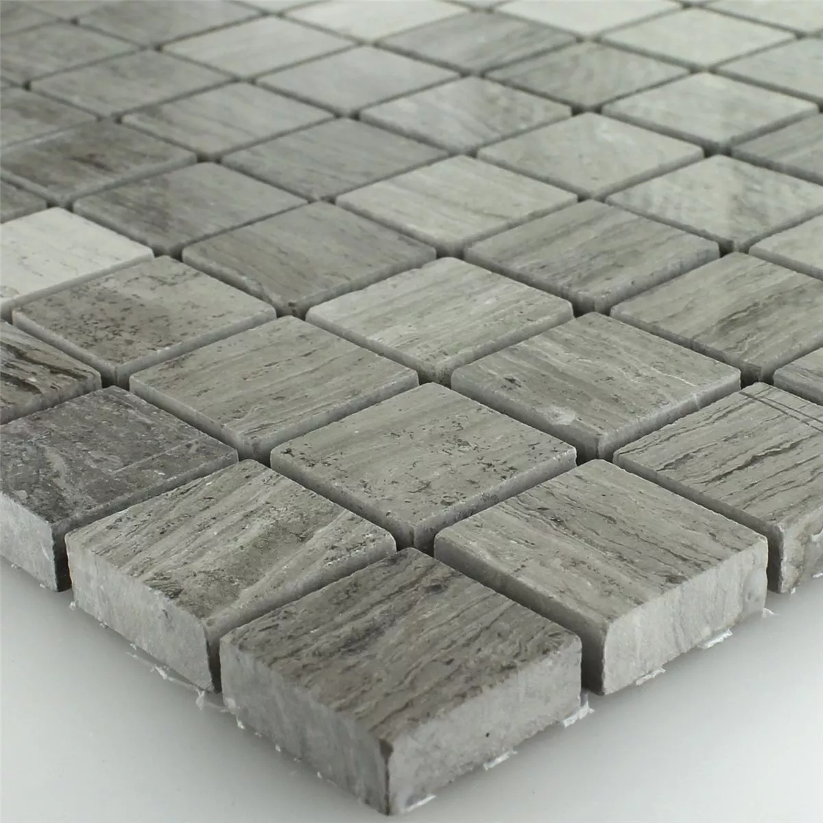 Sample Mosaic Tiles Marble Mud Grey Polished