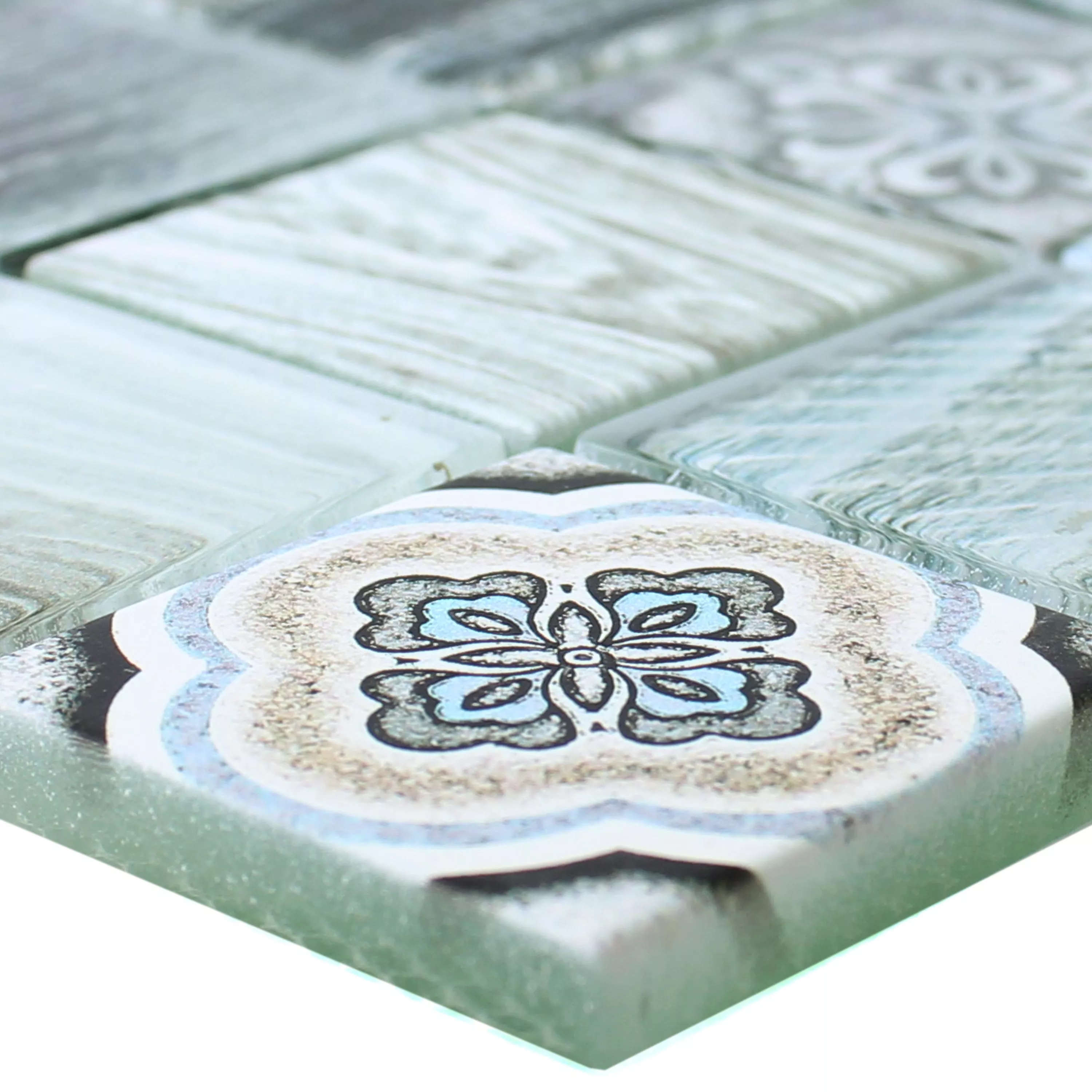 Glass Mosaic Tiles Wood Optic Makarska Light Blue Glass Mosaic Tiles Wood Optic Makarska Light Blue