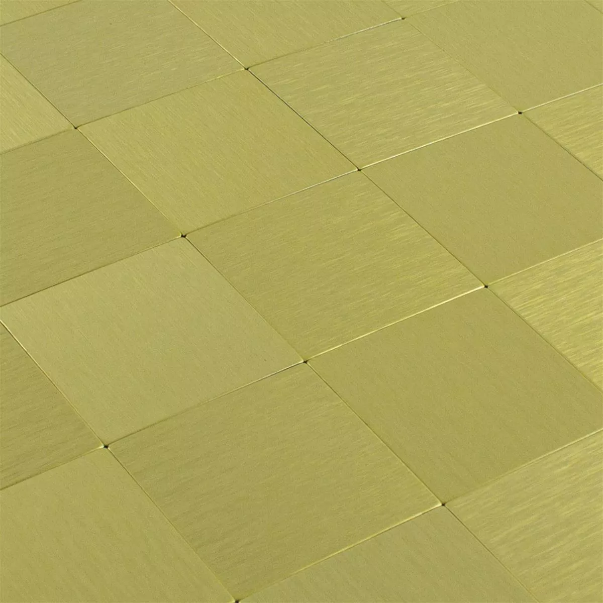 Mosaic Tiles Metal Self Adhesive Vryburg Gold Square 48