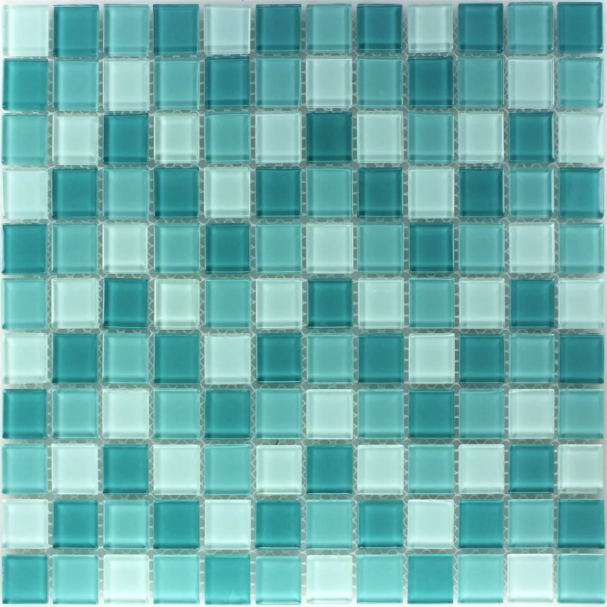 Sample Mosaic Tiles Glass Green Mix 
