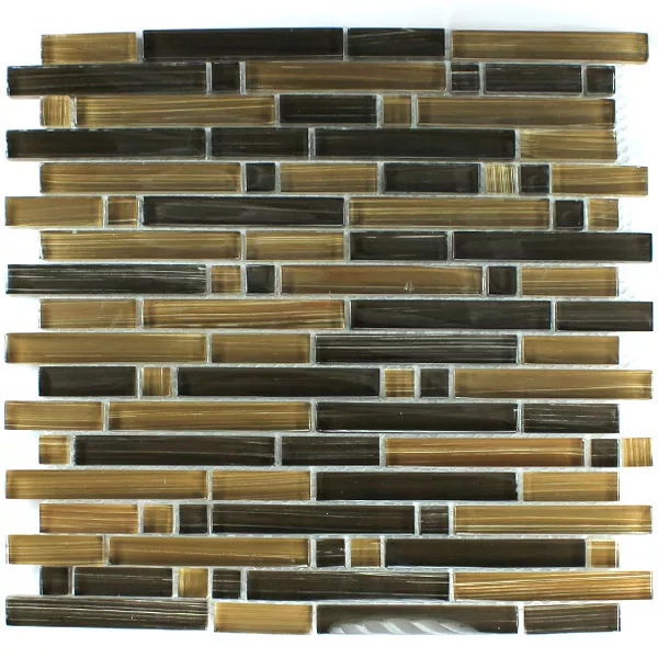 Mosaic Tiles Glass Brown Mix