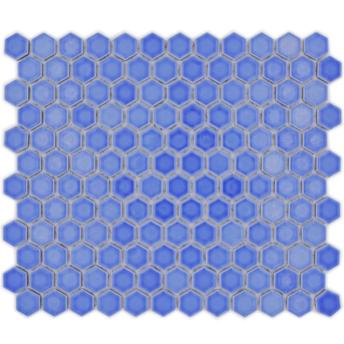 Sample from Ceramic Mosaic Salomon Hexagon Light Blue H23