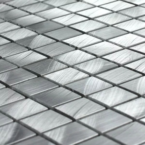 Sample Mosaic Tiles Aluminium Mono Silver 