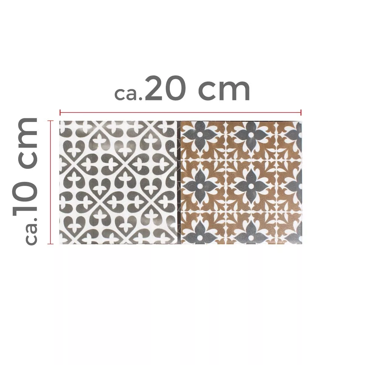 Sample Mosaic Tiles Ceramic Campeche Cement Optic