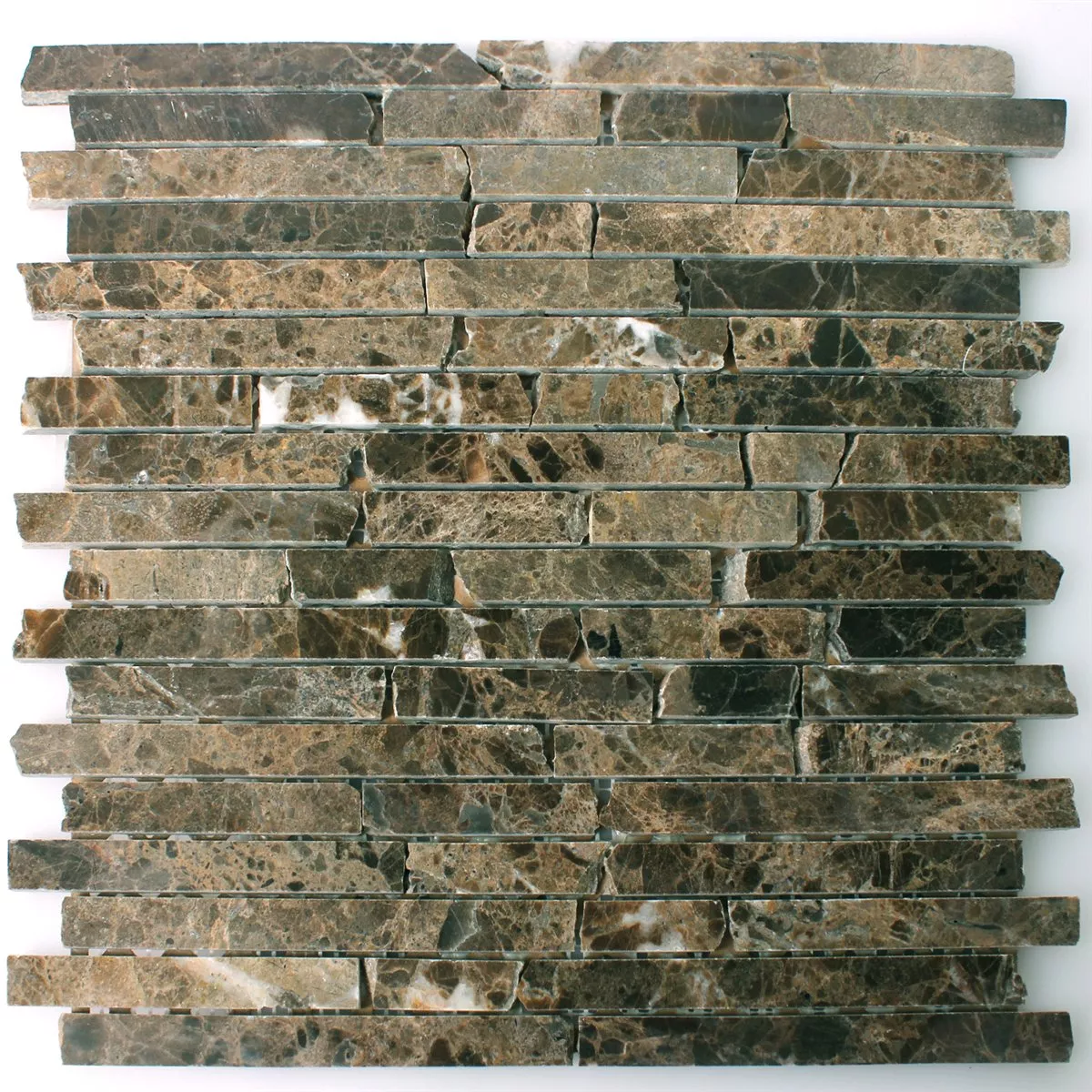 Sample Mosaic Tiles Natural Stone Marble Impala Brown Polished
