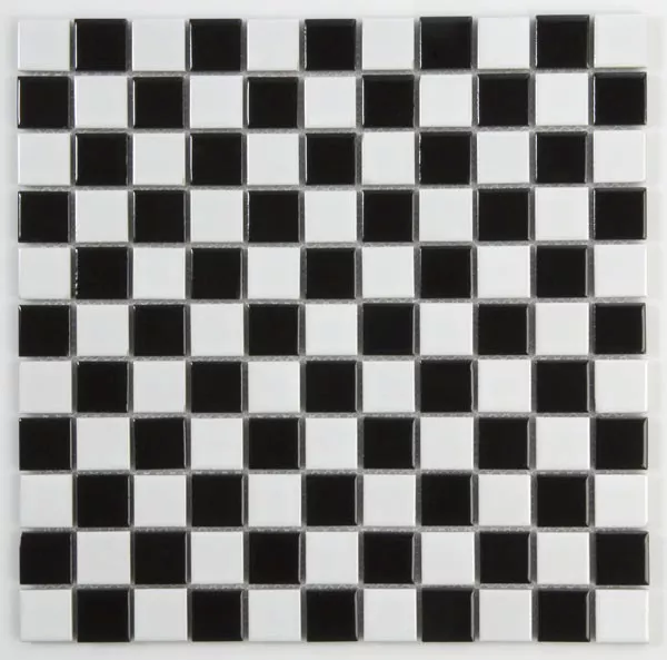 Sample Mosaic Tiles Ceramic Black Chess Board