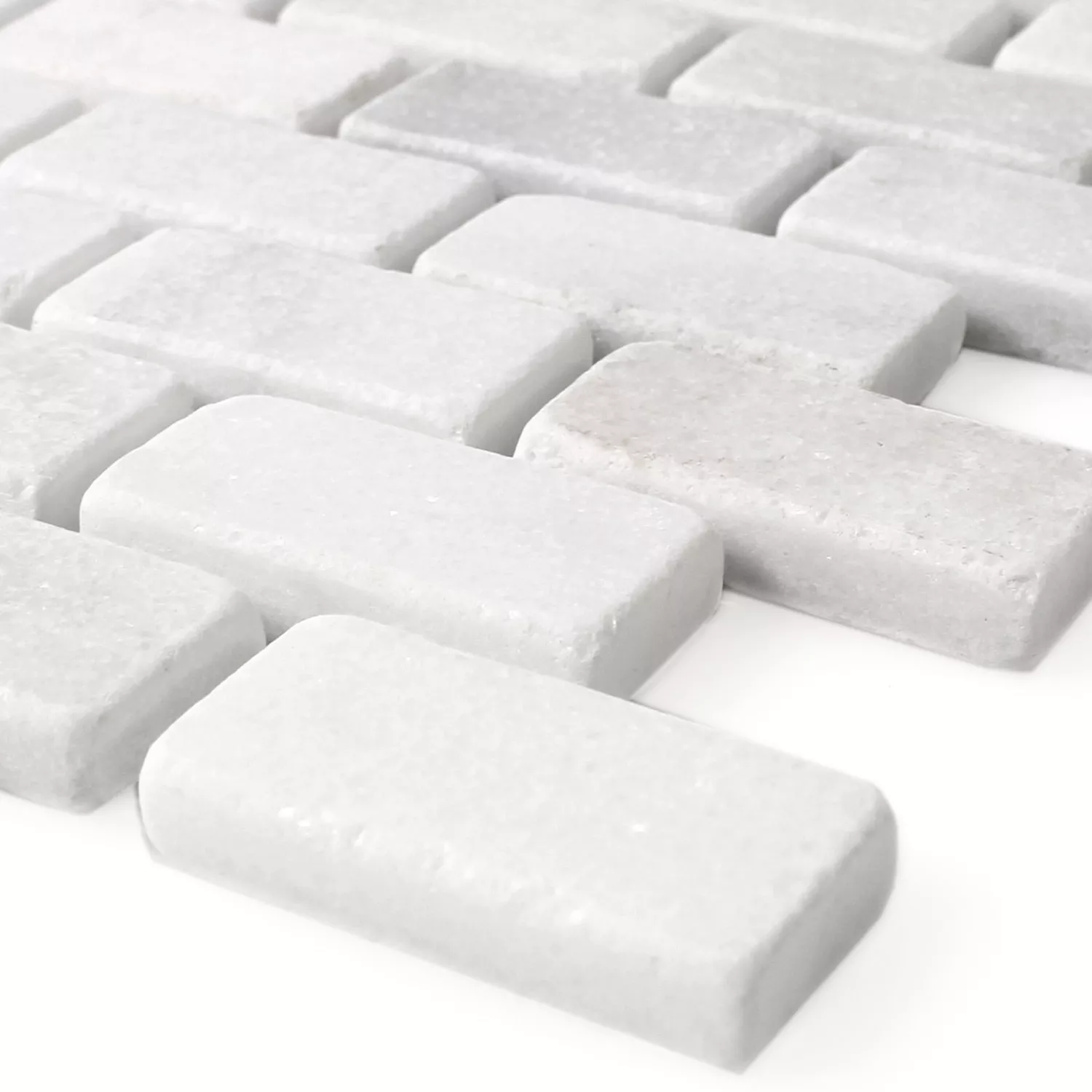 Marble Natural Stone Mosaic Treviso Brick White Marble Natural Stone Mosaic Treviso Brick White