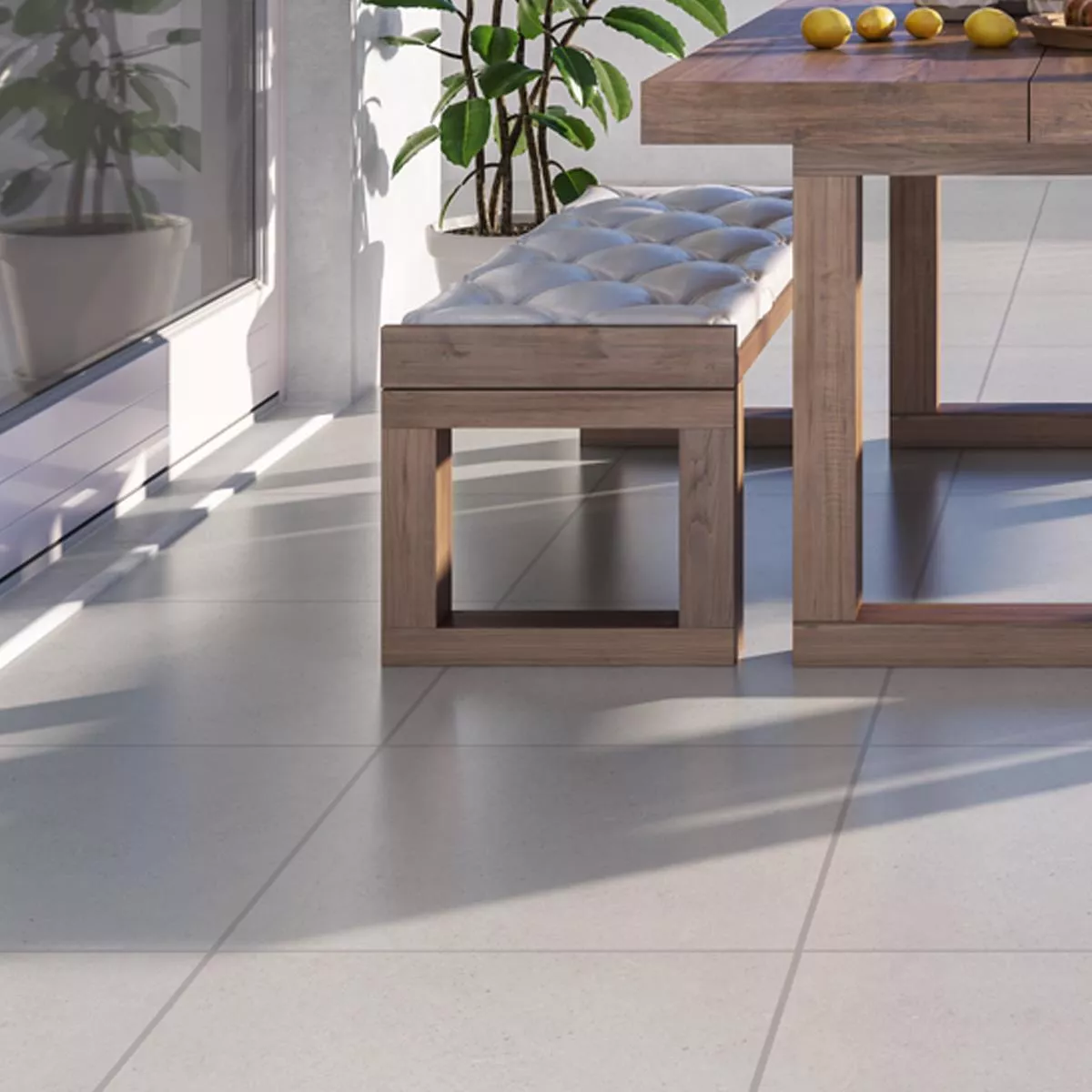 Terrace Tiles Porcelain Stoneware Cremona Natural stone look 60x60x2cm