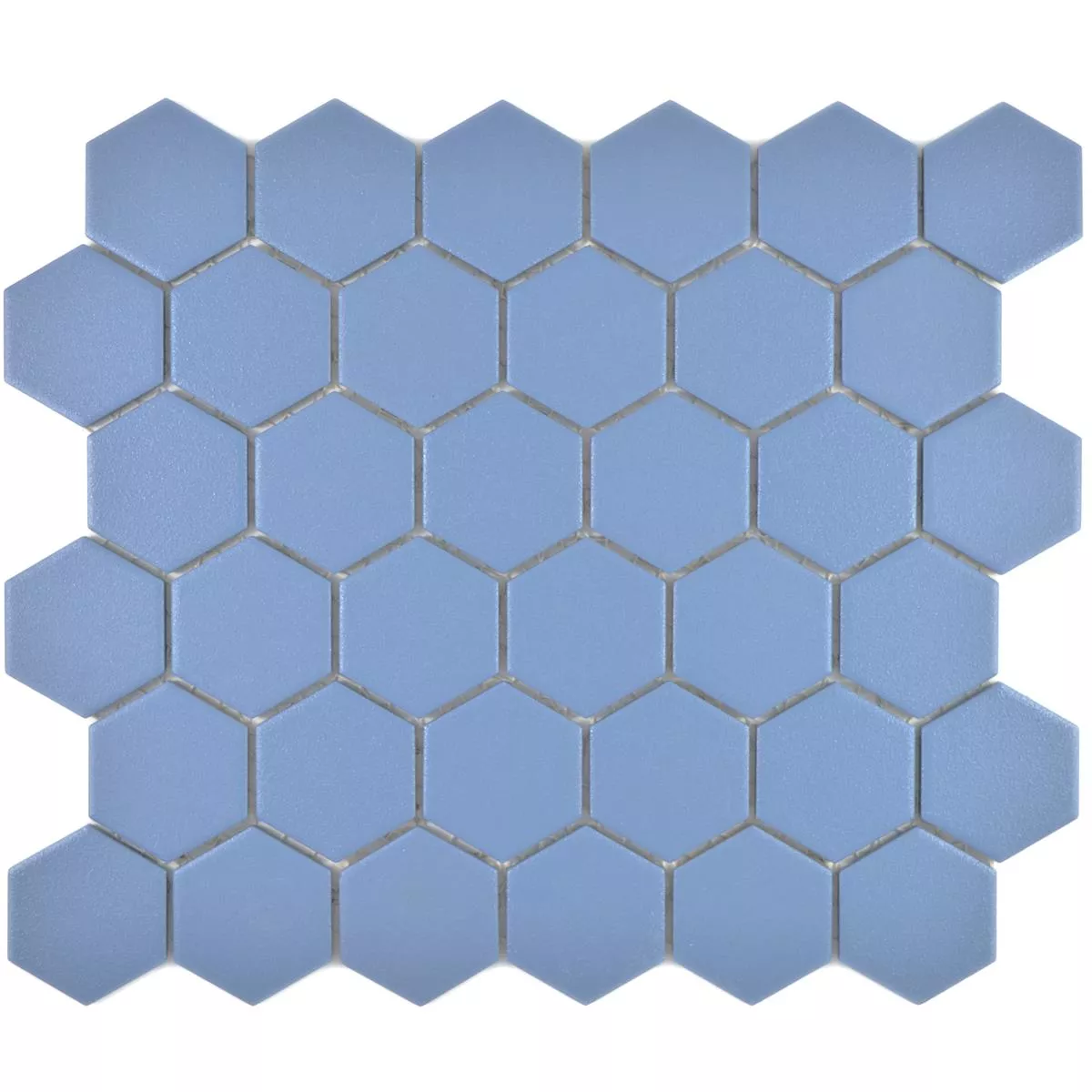 Sample Ceramic Mosaic Bismarck R10B Hexagon Blue H51