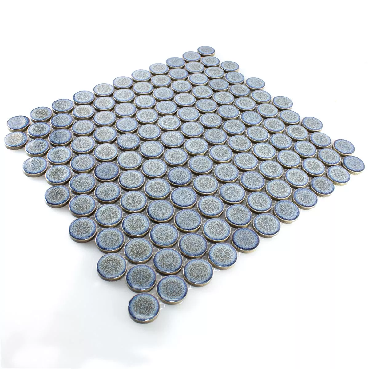 Sample Ceramic Button Mosaic Tiles Mission Bluegrey