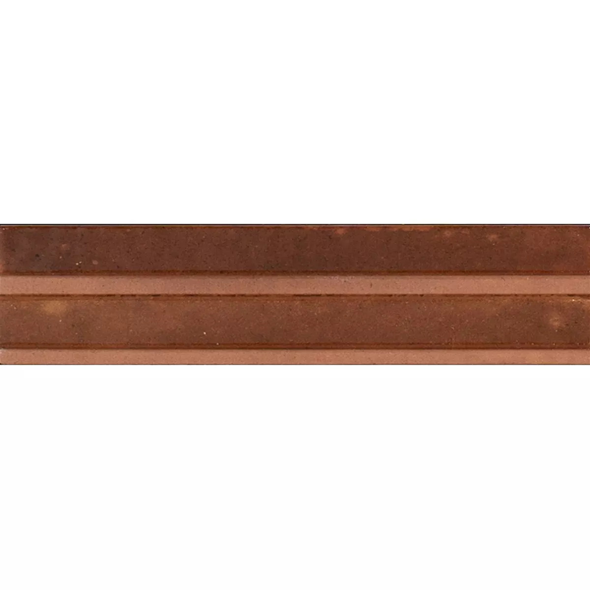 Artemis Brown Glossy Structured 3D 6x24 cm