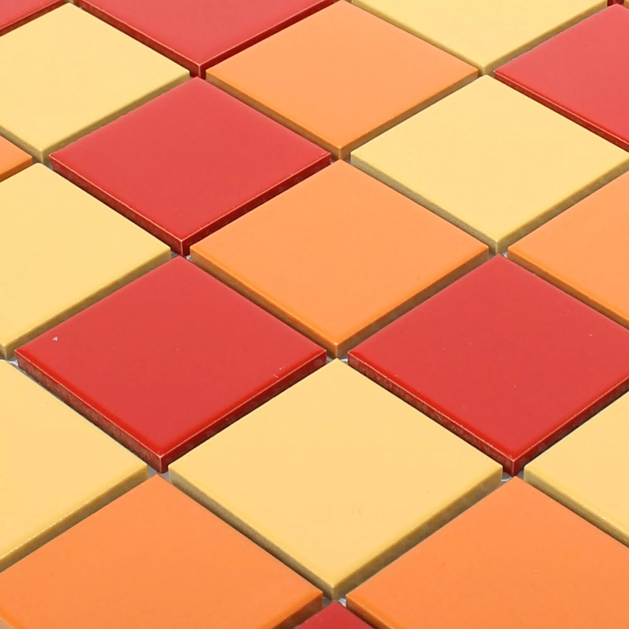 Mosaic Tiles Ceramic Dordogne Yellow Orange Red 48
