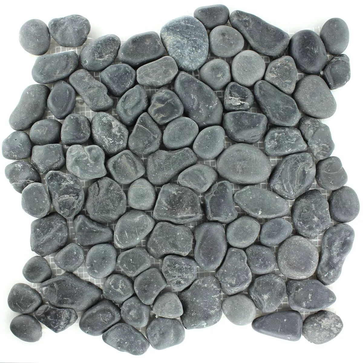 Sample Mosaic Tiles River Pebbles Anthracite