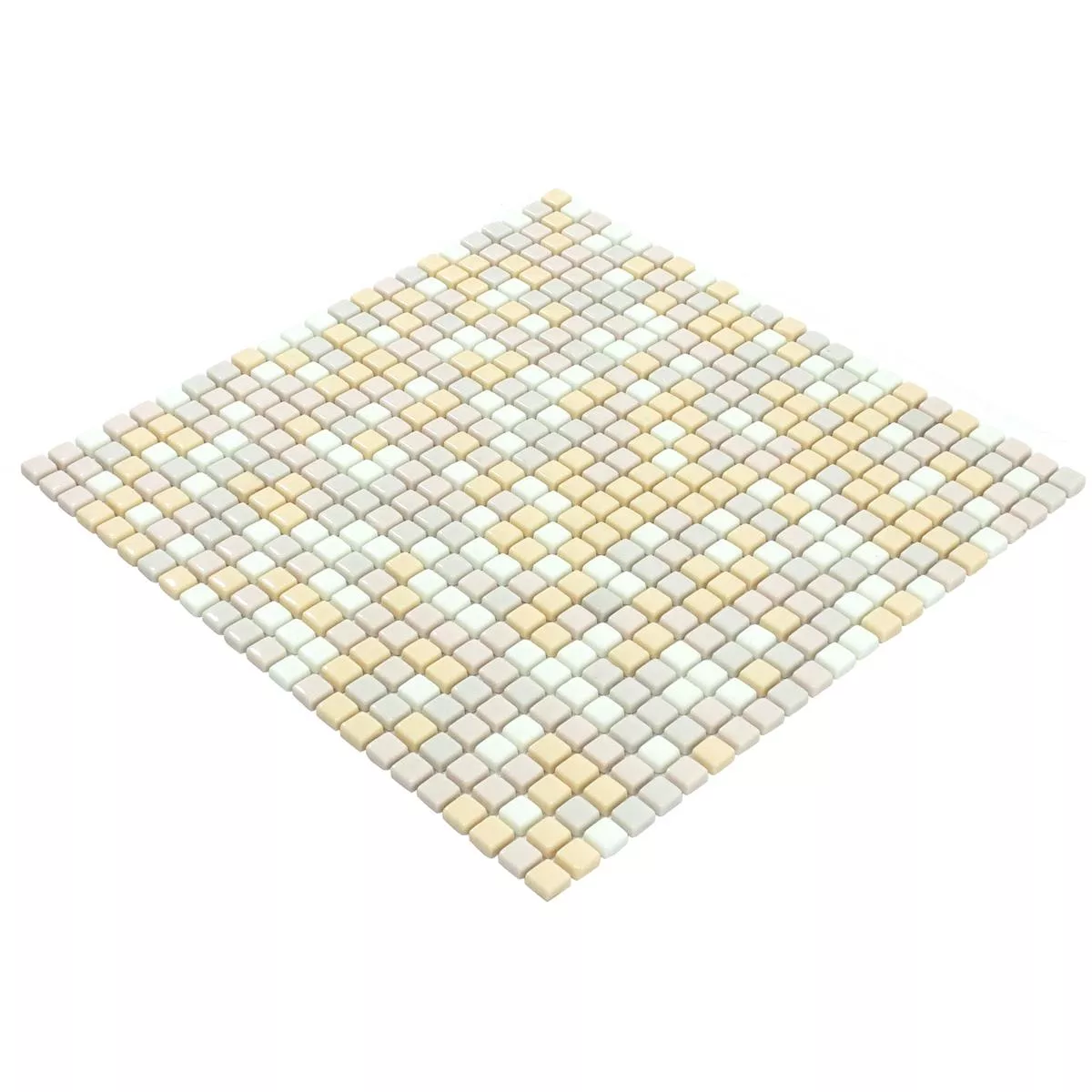 Sample Glass Mosaic Tiles Delight Creme Mix