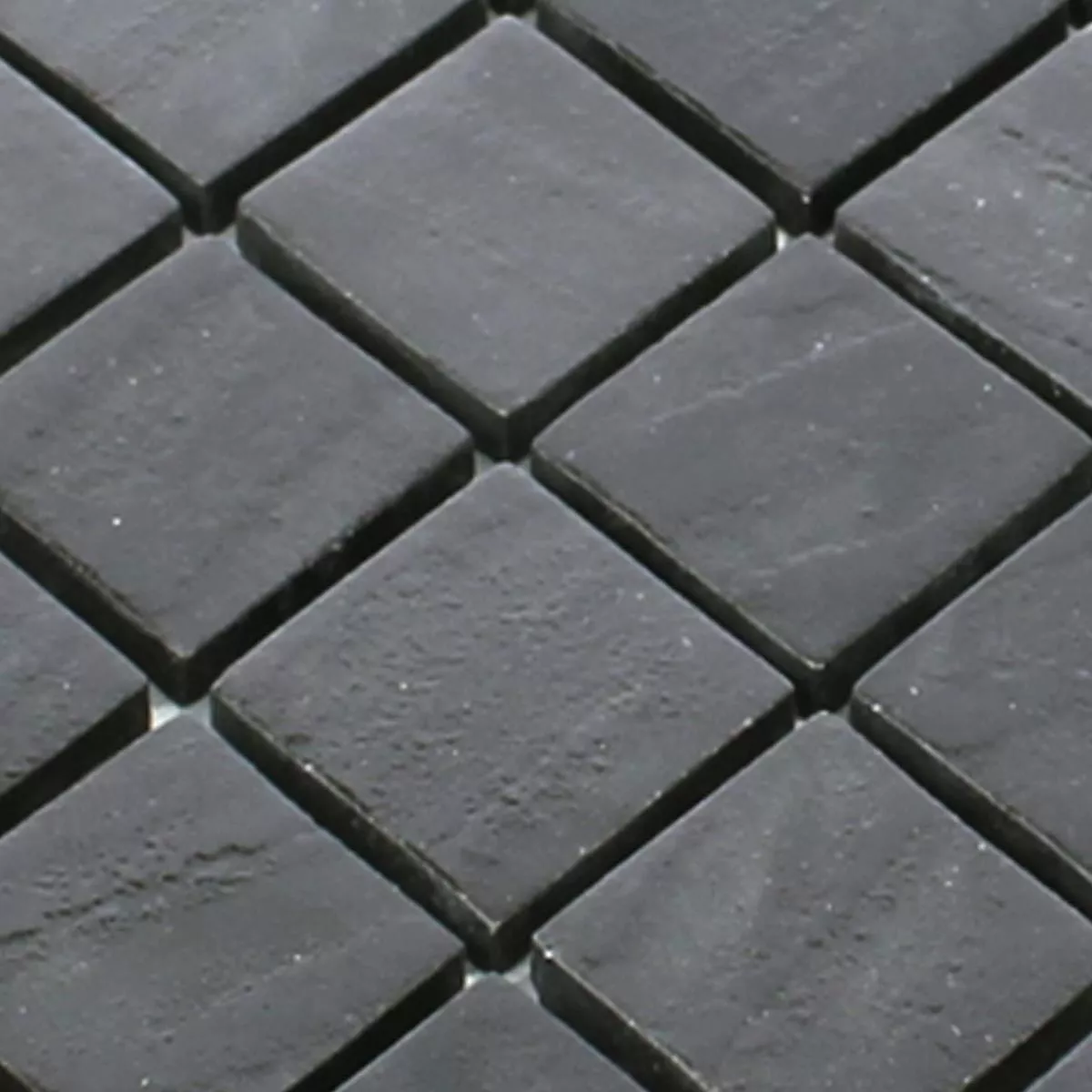 Sample Glass Mosaic Tiles Mascota Black Anthracite