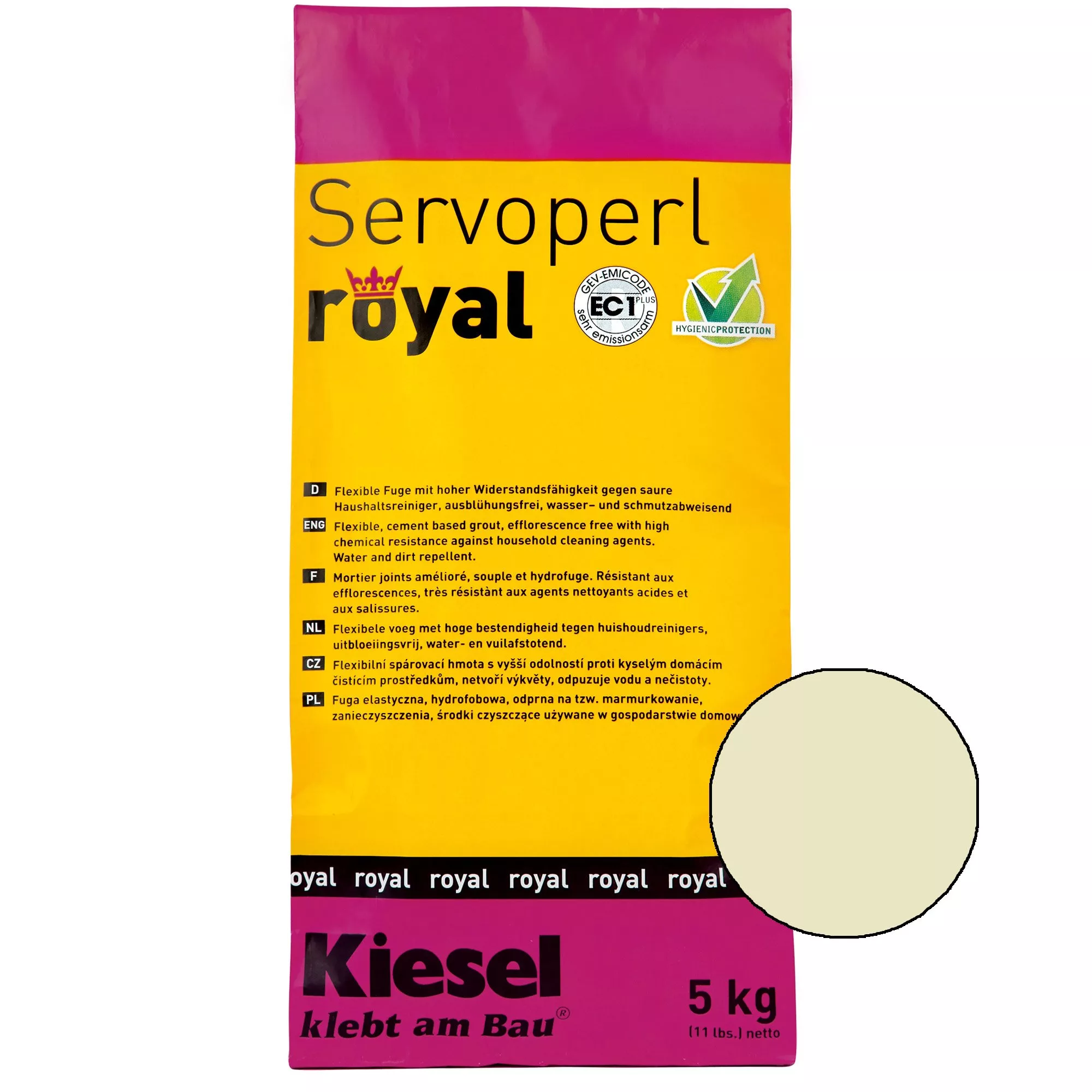 Kiesel Servoperl royal - flexible, water- and dirt-repellent joint (5KG jasmine)