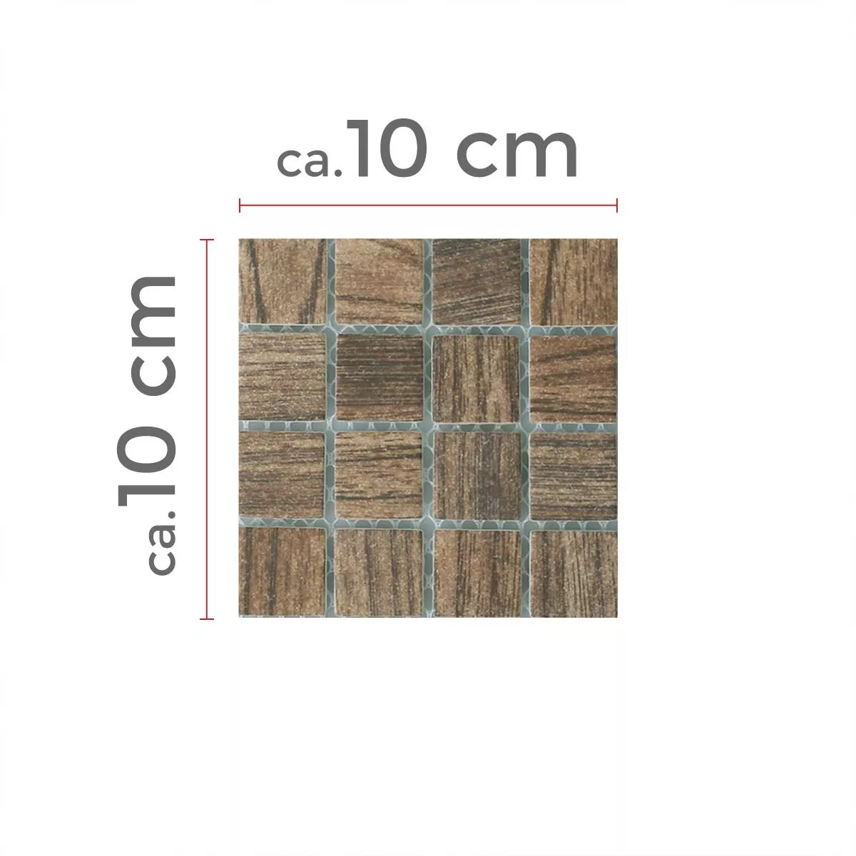 Sample Mosaic Tiles Glass Valetta Wood Structure Brown