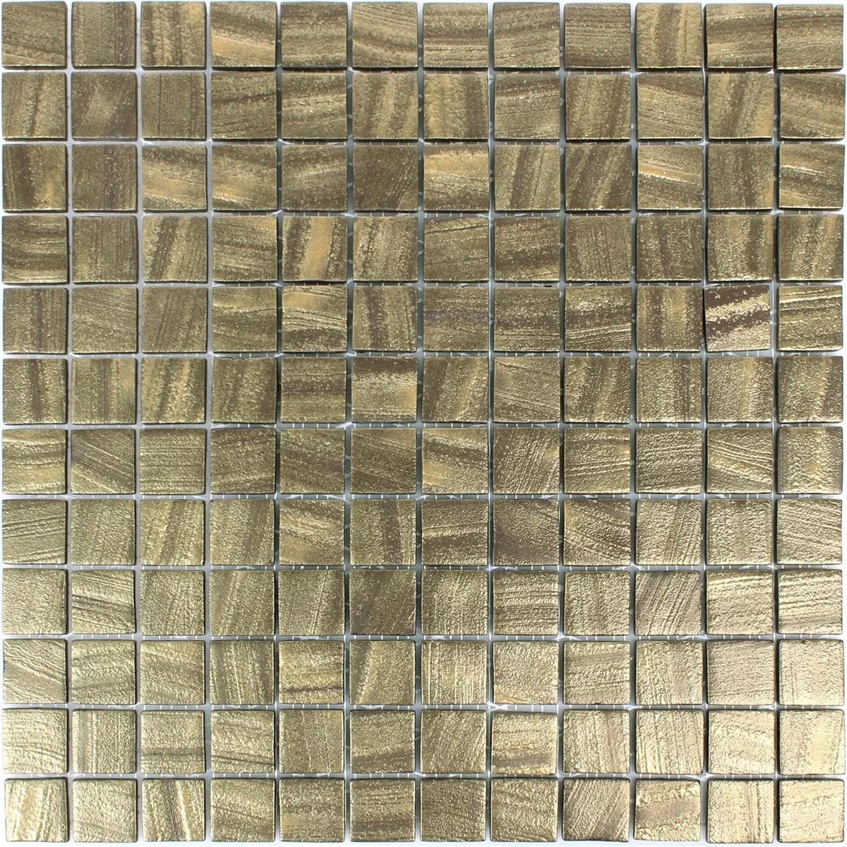 Glass Mosaic Tiles Mascota Satin Gold