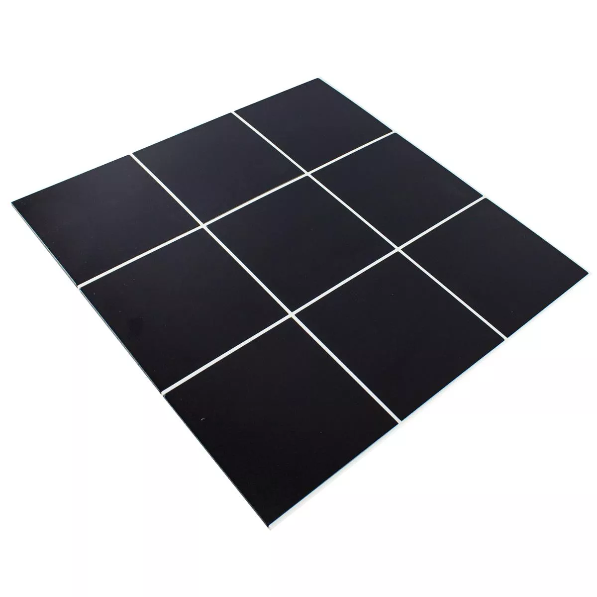 Aluminium Mosaic Tiles Lenora Self Adhesive Black