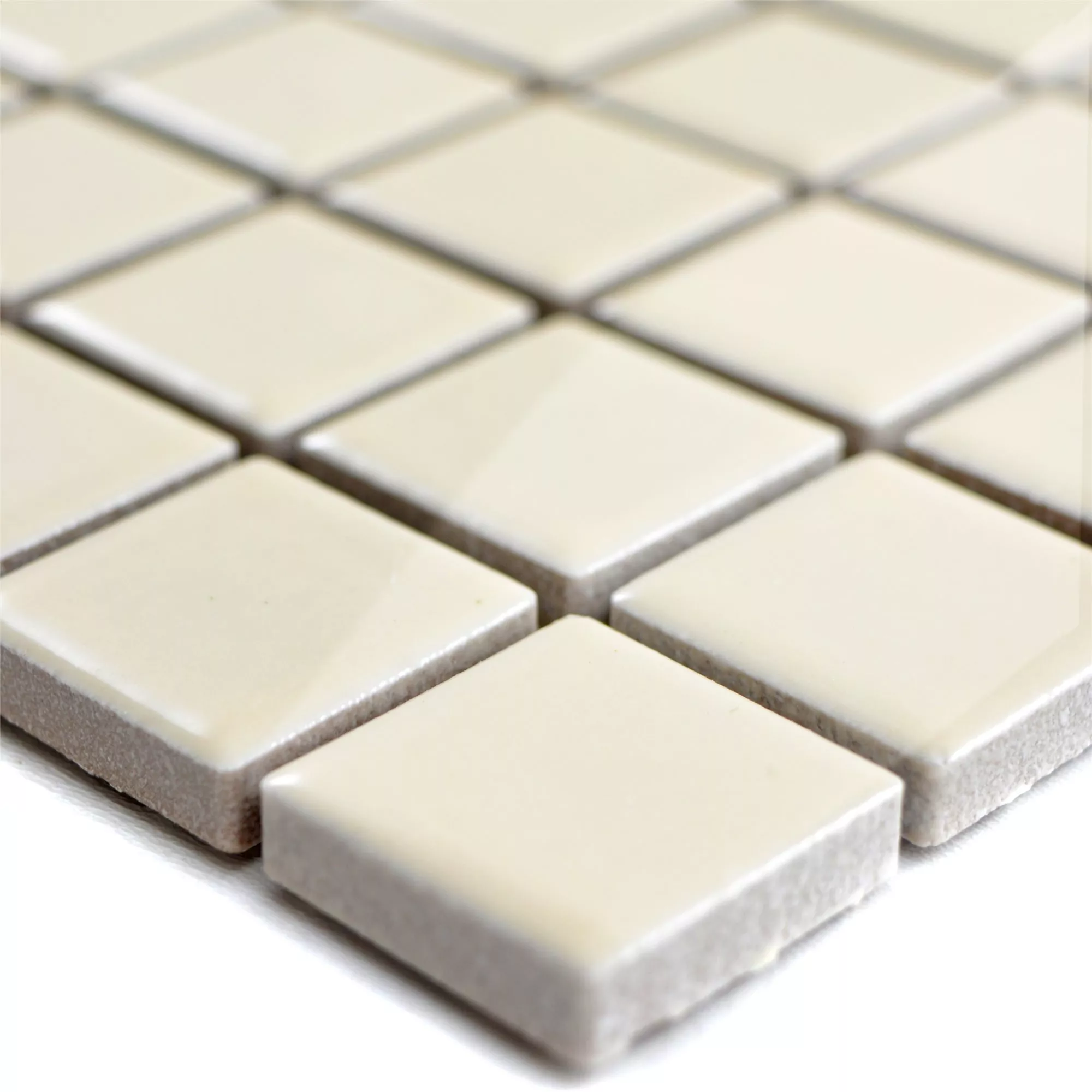 Ceramic Mosaic Tiles Adrian Beige Glossy Square 23 Ceramic Mosaic Tiles Adrian Beige Glossy Square 23