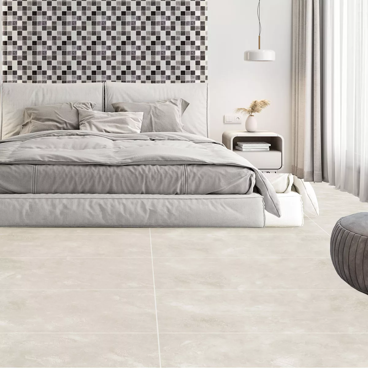 Floor Tiles Cortina Beton Optic Mat Creme 60x120cm