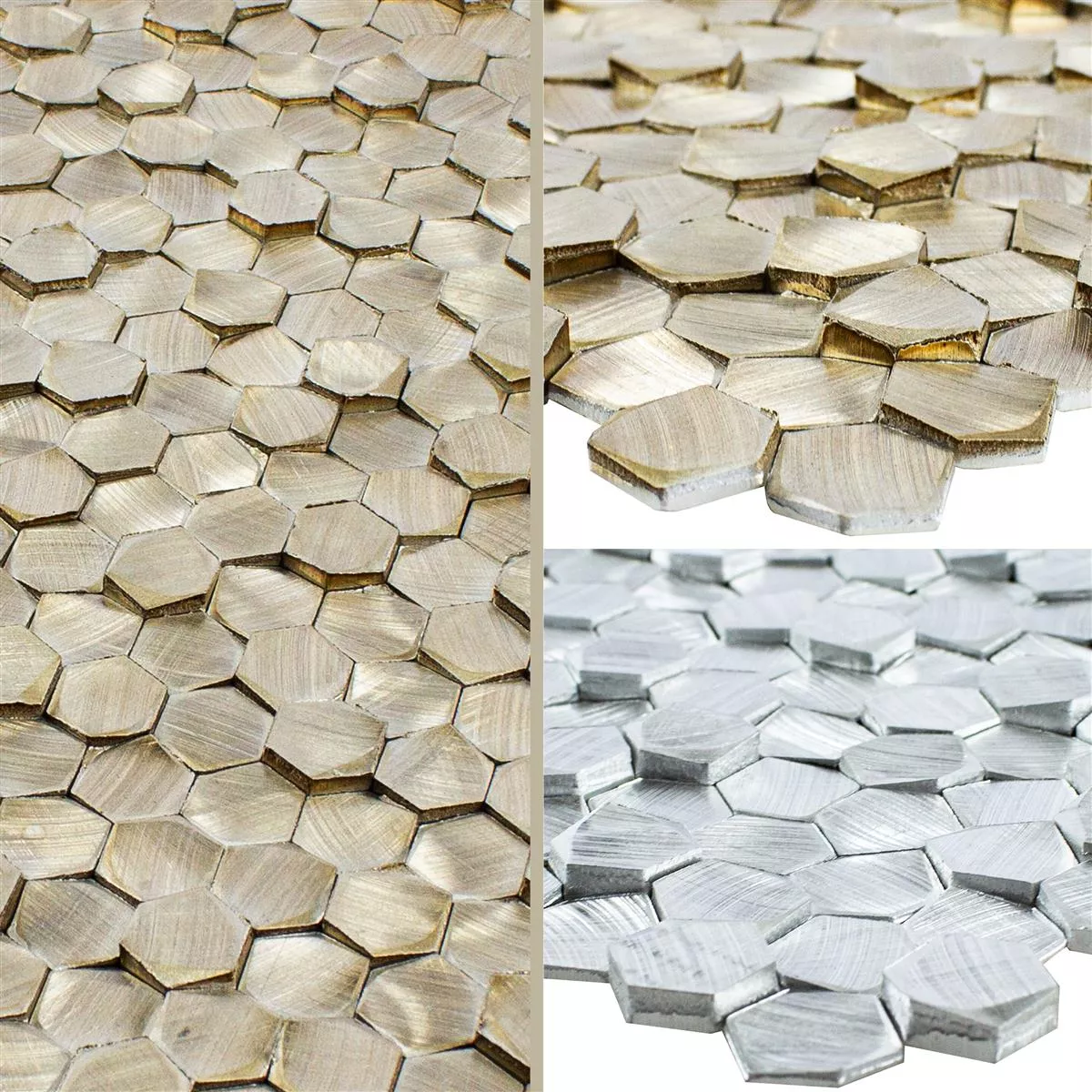 Sample Aluminium Metal Mosaic Tiles McAllen