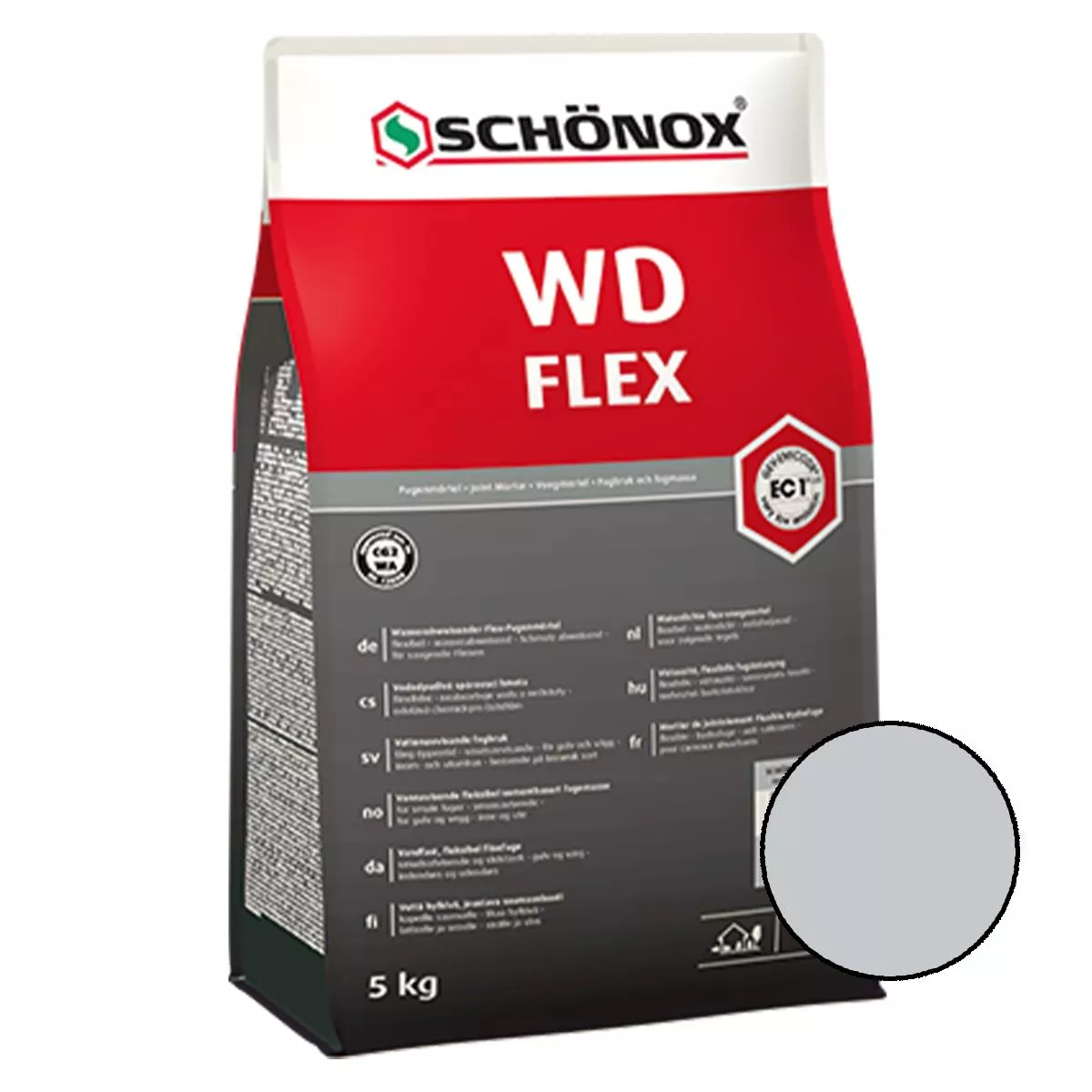 Joint mortar Schönox WD Flex silver grey 15 kg