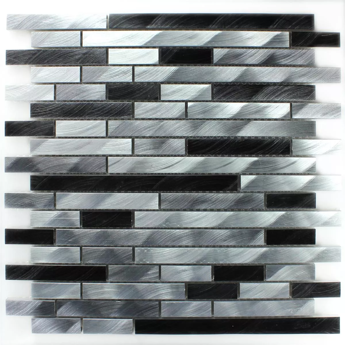 Mosaic Tiles Aluminium Metal Sahara Silver Mix