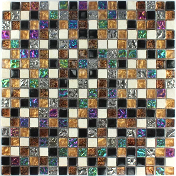 Sample Mosaic Tiles Glass Marble Colored Mix 