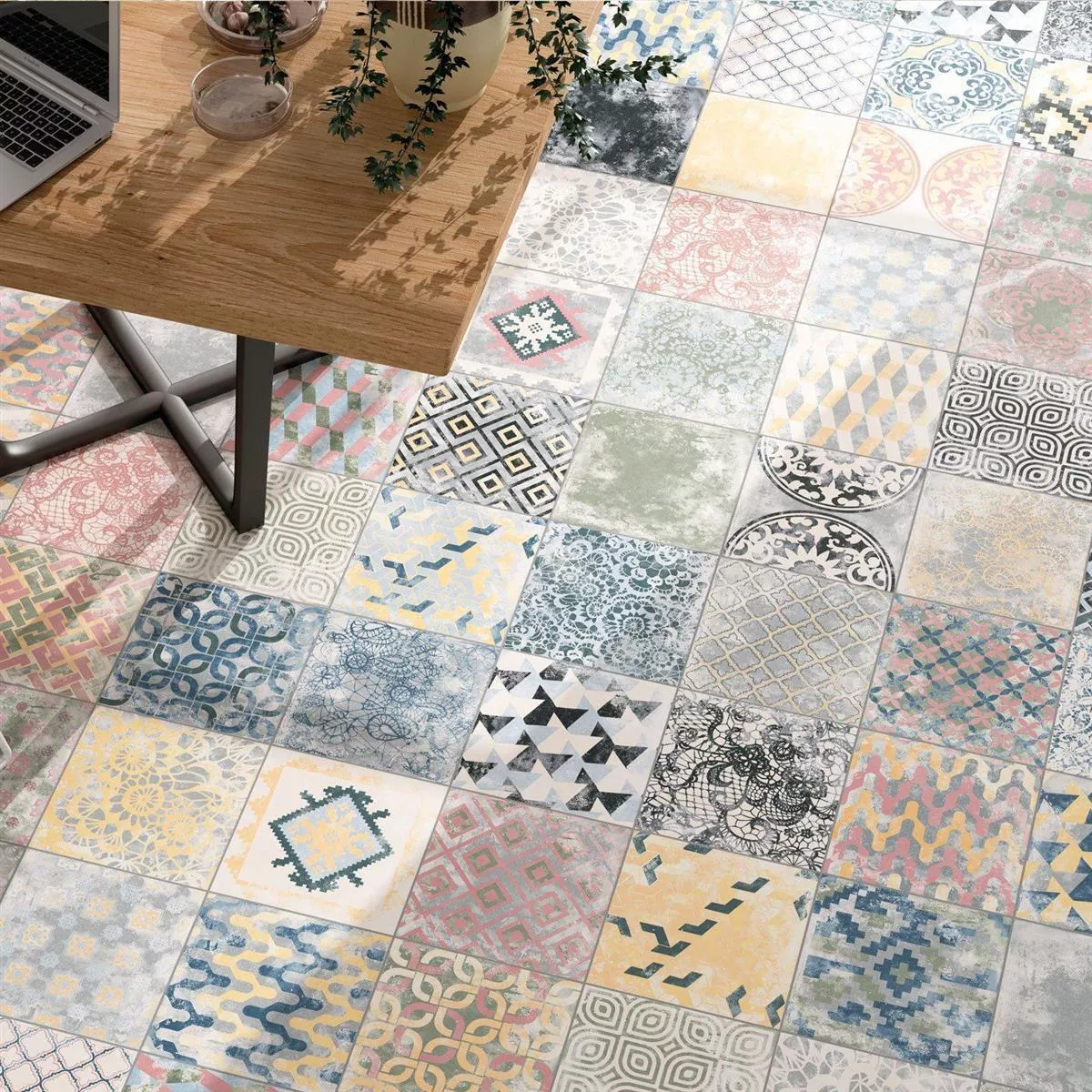 Cement Tiles Optic Floor Tiles Decor Mexico Mix