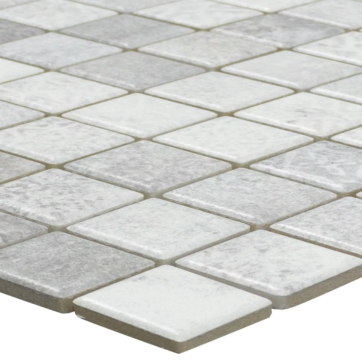 Ceramic Mosaic Tiles Terraviva Cement Optic Grey