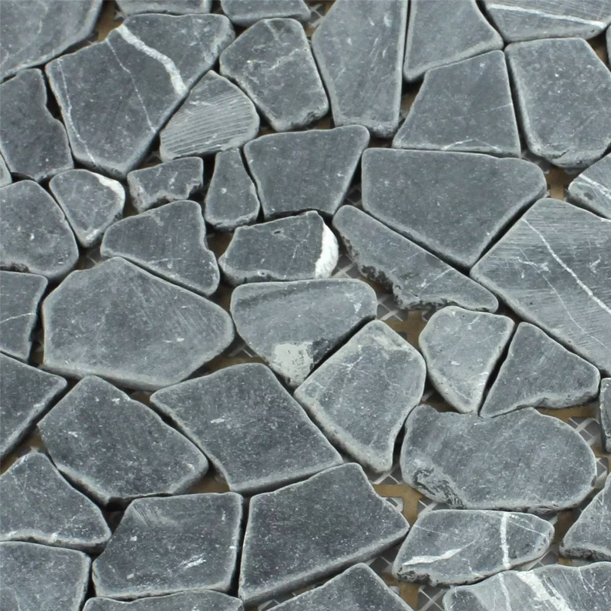 Mosaic Tiles Broken Marble Nero Carrara