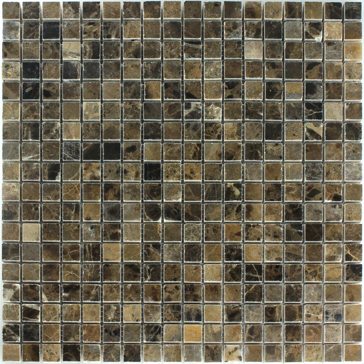 Sample Mosaic Tiles Marble Brown Polished 