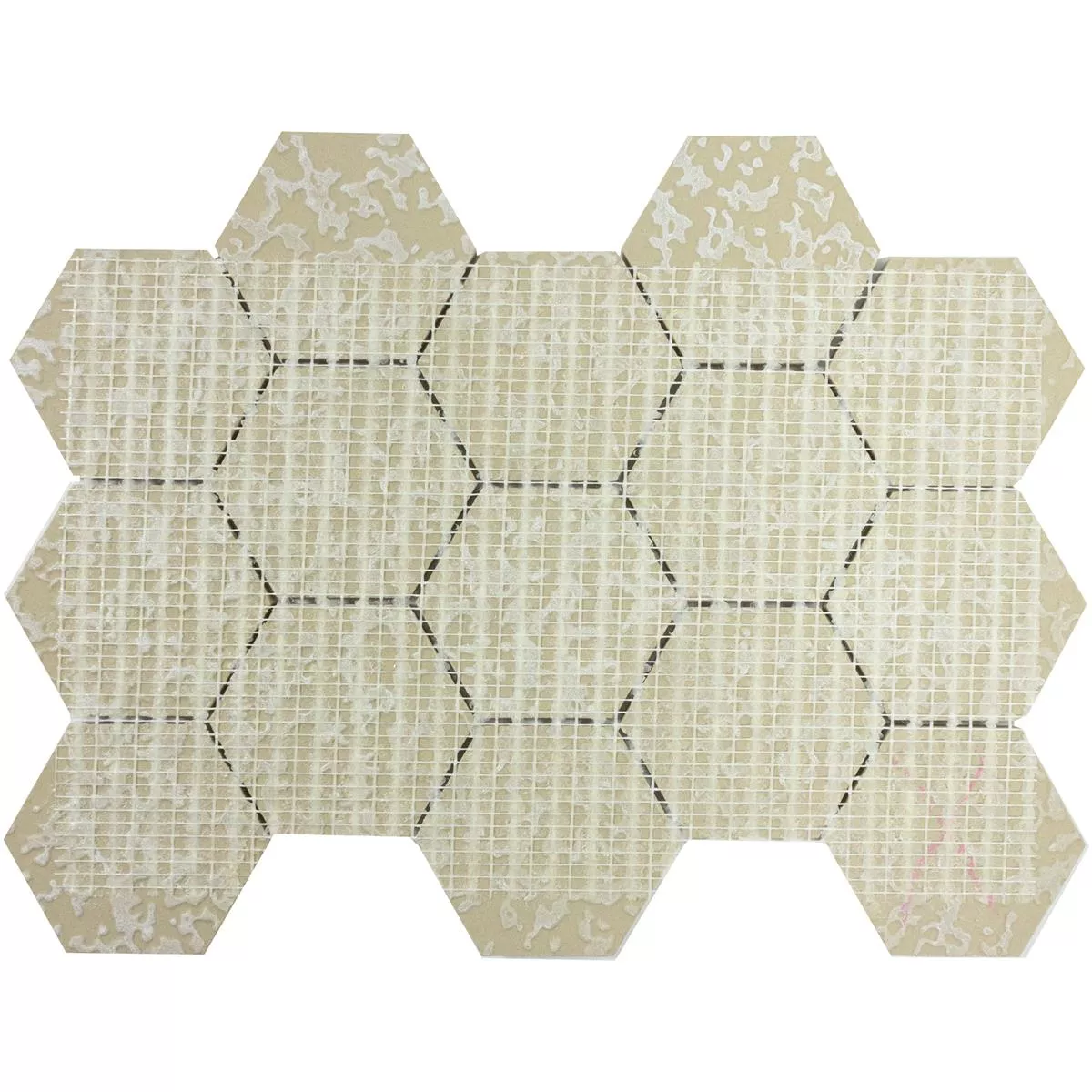 Sample from Ceramic Mosaic Tiles Naftalin Hexagon Blue Black