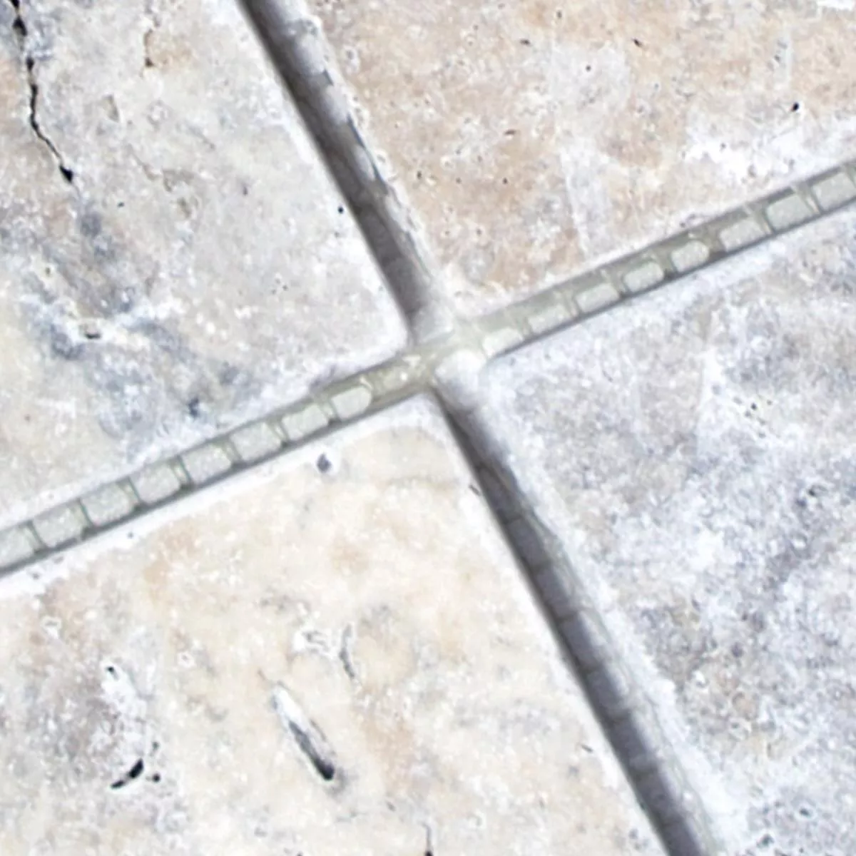 Sample Mosaic Tiles Travertine Nestor Silver 48