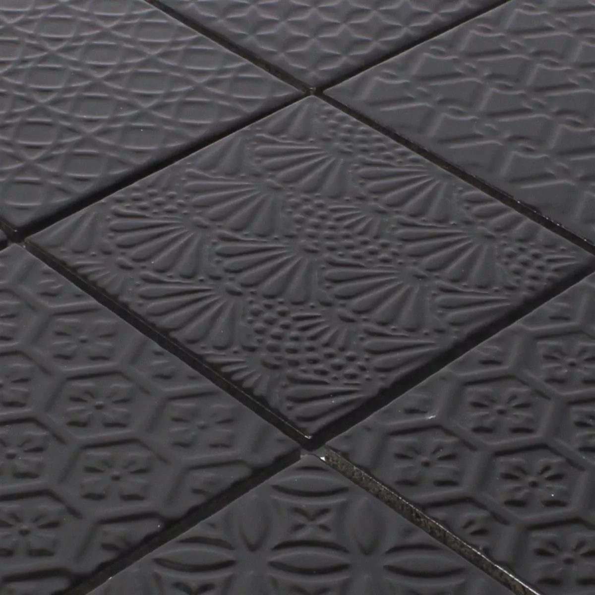 Sample Mosaic Tiles Ceramic Istria Black